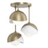 Hubbardton Forge Brooklyn 3 Light Double Shade Semi Flush Model: 121374-SKT-89-10-GG0711
