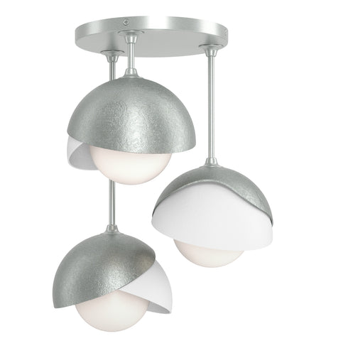 Hubbardton Forge Brooklyn 3 Light Double Shade Semi Flush Model: 121374-SKT-89-10-GG0711