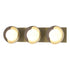 Hubbardton Forge Brooklyn 3 Light Straight Double Shade Bath Sconce in Black Finish Model: 201378-SKT-10-02-GG0711