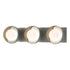 Hubbardton Forge Brooklyn 3 Light Straight Double Shade Bath Sconce in Black Finish Model: 201378-SKT-10-02-GG0711