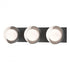 Hubbardton Forge Brooklyn 3 Light Straight Double Shade Bath Sconce in Black Finish Model: 201378-SKT-10-02-GG0711