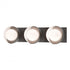 Hubbardton Forge Brooklyn 3 Light Straight Double Shade Bath Sconce in Black Finish Model: 201378-SKT-10-02-GG0711