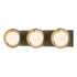 Hubbardton Forge Brooklyn 3 Light Straight Double Shade Bath Sconce in Black Finish Model: 201378-SKT-10-02-GG0711