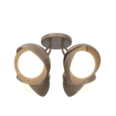 Hubbardton Forge Brooklyn 4 Light Double Shade Semi Flush Model: 121376-SKT-05-20-GG0711