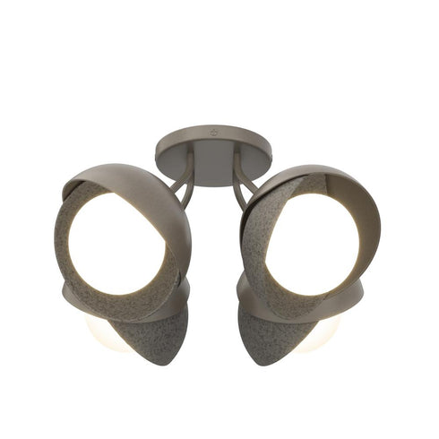 Hubbardton Forge Brooklyn 4 Light Double Shade Semi Flush Model: 121376-SKT-07-82-GG0711