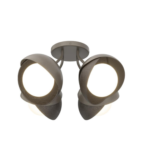 Hubbardton Forge Brooklyn 4 Light Double Shade Semi Flush Model: 121376-SKT-07-82-GG0711