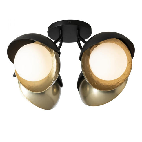 Hubbardton Forge Brooklyn 4 Light Double Shade Semi Flush Model: 121376-SKT-10-05-GG0711