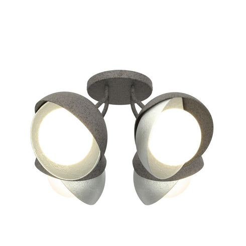 Hubbardton Forge Brooklyn 4 Light Double Shade Semi Flush Model: 121376-SKT-20-82-GG0711