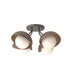 Hubbardton Forge Brooklyn 4 Light Single Shade Semi Flush Model: 121375-SKT-07-82-GG0711