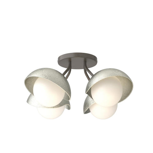 Hubbardton Forge Brooklyn 4 Light Single Shade Semi Flush Model: 121375-SKT-07-82-GG0711