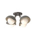 Hubbardton Forge Brooklyn 4 Light Single Shade Semi Flush Model: 121375-SKT-14-20-GG0711
