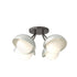 Hubbardton Forge Brooklyn 4 Light Single Shade Semi Flush Model: 121375-SKT-14-20-GG0711