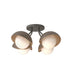 Hubbardton Forge Brooklyn 4 Light Single Shade Semi Flush Model: 121375-SKT-20-82-GG0711