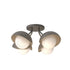 Hubbardton Forge Brooklyn 4 Light Single Shade Semi Flush Model: 121375-SKT-20-82-GG0711