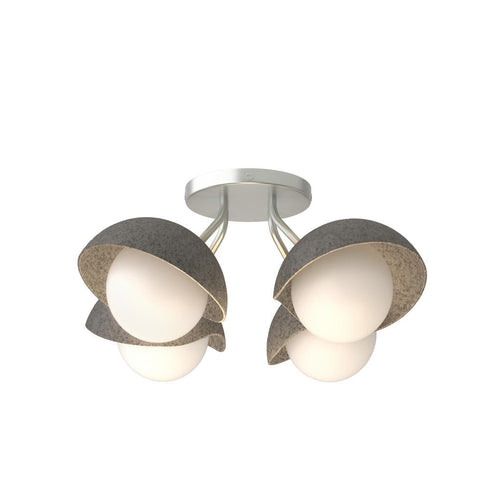 Hubbardton Forge Brooklyn 4 Light Single Shade Semi Flush Model: 121375-SKT-82-20-GG0711
