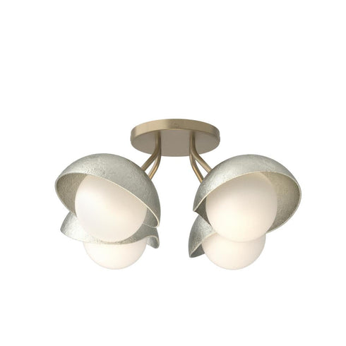 Hubbardton Forge Brooklyn 4 Light Single Shade Semi Flush Model: 121375-SKT-84-14-GG0711