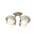 Hubbardton Forge Brooklyn 4 Light Single Shade Semi Flush Model: 121375-SKT-84-14-GG0711