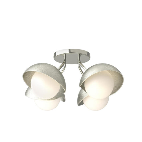 Hubbardton Forge Brooklyn 4 Light Single Shade Semi Flush Model: 121375-SKT-85-05-GG0711