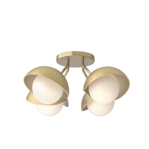Hubbardton Forge Brooklyn 4 Light Single Shade Semi Flush Model: 121375-SKT-86-82-GG0711