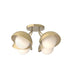 Hubbardton Forge Brooklyn 4 Light Single Shade Semi Flush Model: 121375-SKT-86-82-GG0711