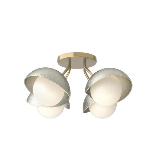 Hubbardton Forge Brooklyn 4 Light Single Shade Semi Flush Model: 121375-SKT-86-82-GG0711
