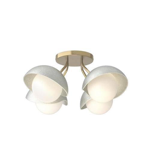 Hubbardton Forge Brooklyn 4 Light Single Shade Semi Flush Model: 121375-SKT-86-82-GG0711