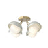 Hubbardton Forge Brooklyn 4 Light Single Shade Semi Flush Model: 121375-SKT-86-82-GG0711