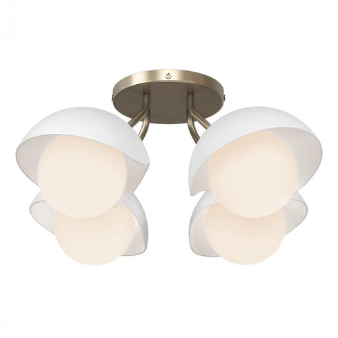 Hubbardton Forge Brooklyn 4 Light Single Shade Semi Flush Model: 121375-SKT-89-10-GG0711