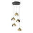 Hubbardton Forge Brooklyn 5 Light Double Shade Pendant in White Finish Model: 131125-SKT-LONG-02-02-GG0711