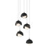 Hubbardton Forge Brooklyn 5 Light Double Shade Pendant in White Finish Model: 131125-SKT-LONG-02-02-GG0711