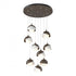 Hubbardton Forge Brooklyn 9 Light Double Shade Pendant Model: 131105-SKT-LONG-05-89-GG0711