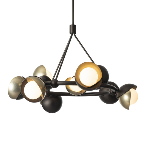 Hubbardton Forge Brooklyn 9 Light Double Shade Ring Pendant Model: 131068-SKT-MULT-20-85-GG0711