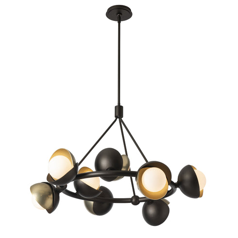 Hubbardton Forge Brooklyn 9 Light Double Shade Ring Pendant Model: 131068-SKT-MULT-20-85-GG0711