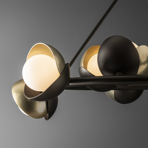 Hubbardton Forge Brooklyn 9 Light Double Shade Ring Pendant Model: 131068-SKT-MULT-20-85-GG0711