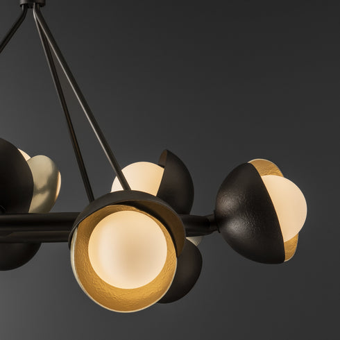 Hubbardton Forge Brooklyn 9 Light Double Shade Ring Pendant Model: 131068-SKT-MULT-20-85-GG0711