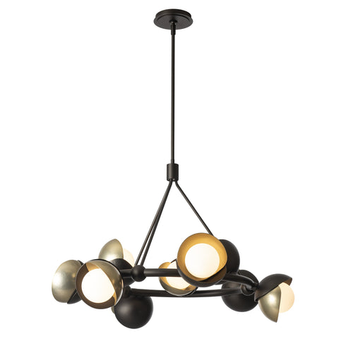 Hubbardton Forge Brooklyn 9 Light Double Shade Ring Pendant Model: 131068-SKT-MULT-82-89-GG0711