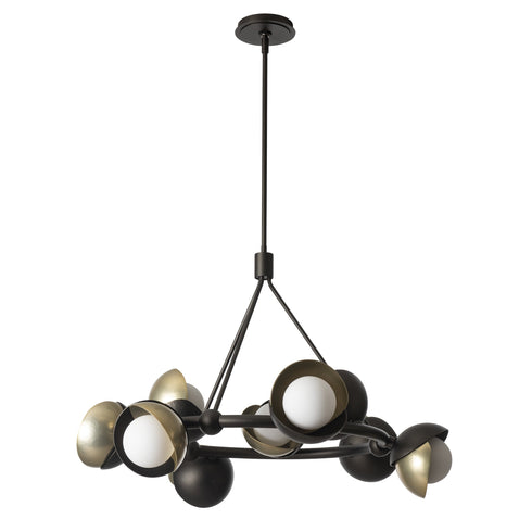 Hubbardton Forge Brooklyn 9 Light Double Shade Ring Pendant Model: 131068-SKT-MULT-84-02-GG0711