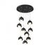Hubbardton Forge Brooklyn 9 Light Double Shade Round Pendant Model: 131105-SKT-STND-20-84-GG0711