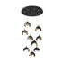 Hubbardton Forge Brooklyn 9 Light Double Shade Round Pendant Model: 131105-SKT-STND-20-84-GG0711