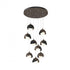 Hubbardton Forge Brooklyn 9 Light Double Shade Round Pendant Model: 131105-SKT-STND-20-84-GG0711