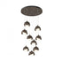 Hubbardton Forge Brooklyn 9 Light Double Shade Round Pendant Model: 131105-SKT-STND-20-84-GG0711