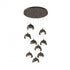 Hubbardton Forge Brooklyn 9 Light Double Shade Round Pendant Model: 131105-SKT-STND-20-84-GG0711