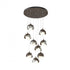 Hubbardton Forge Brooklyn 9 Light Double Shade Round Pendant Model: 131105-SKT-STND-20-84-GG0711