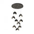Hubbardton Forge Brooklyn 9 Light Double Shade Round Pendant Model: 131105-SKT-STND-20-84-GG0711