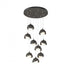 Hubbardton Forge Brooklyn 9 Light Double Shade Round Pendant Model: 131105-SKT-STND-20-84-GG0711