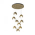 Hubbardton Forge Brooklyn 9 Light Double Shade Round Pendant Model: 131105-SKT-STND-20-84-GG0711