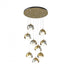 Hubbardton Forge Brooklyn 9 Light Double Shade Round Pendant Model: 131105-SKT-STND-20-84-GG0711