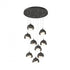 Hubbardton Forge Brooklyn 9 Light Double Shade Round Pendant Model: 131105-SKT-STND-20-84-GG0711