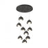 Hubbardton Forge Brooklyn 9 Light Double Shade Round Pendant Model: 131105-SKT-STND-20-84-GG0711
