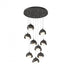 Hubbardton Forge Brooklyn 9 Light Double Shade Round Pendant Model: 131105-SKT-STND-20-84-GG0711